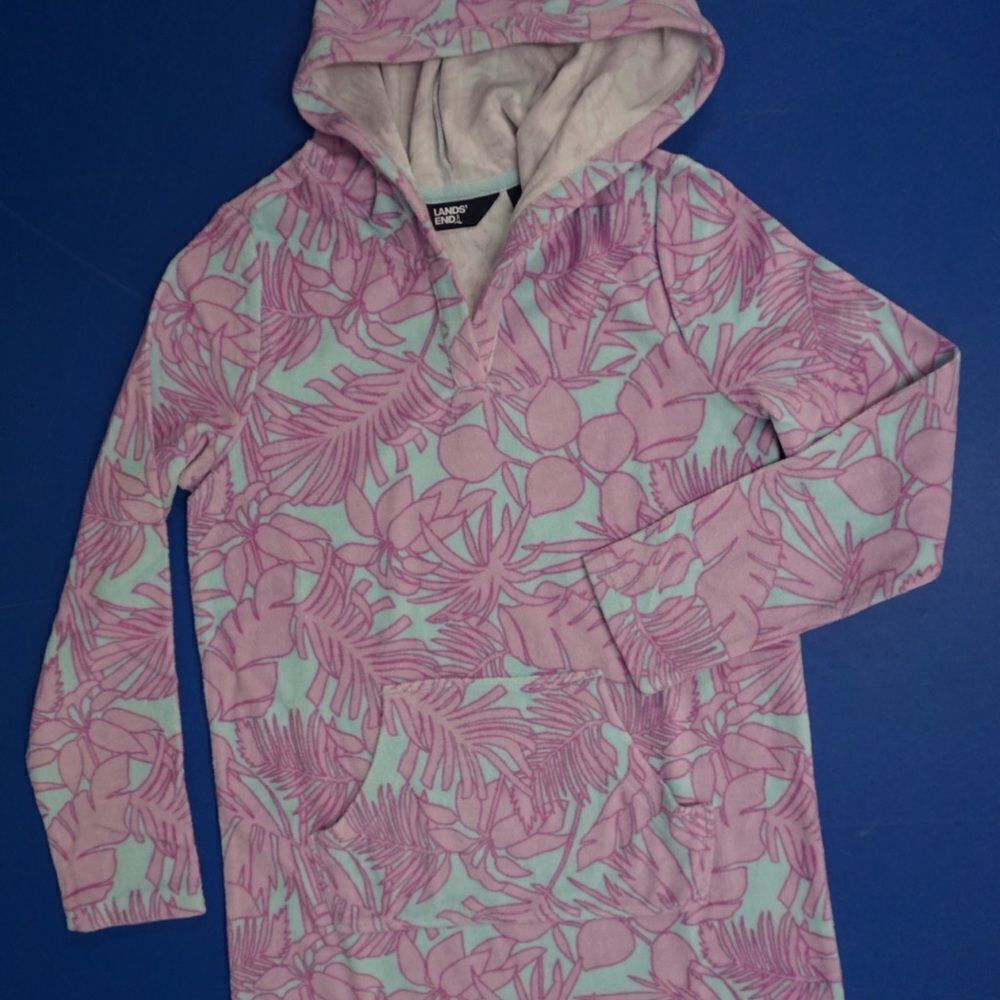 Paradise Aqua Palm Foliage Cover Up